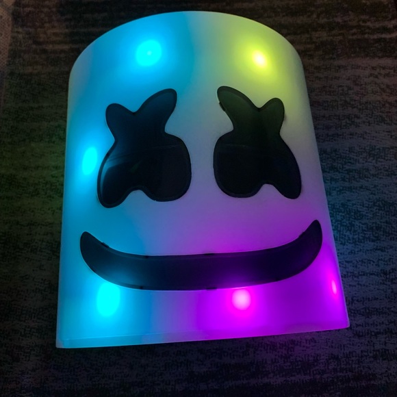 DJ Marshmello Premium Light Up LED Adjustable Helmet Spirit Halloween - Picture 4 of 9